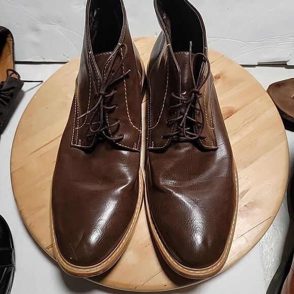 Steve Madden Lace Up Ankle Boot  Brown Leather PU Upper Textile Lining Mens 11.5 main image 6